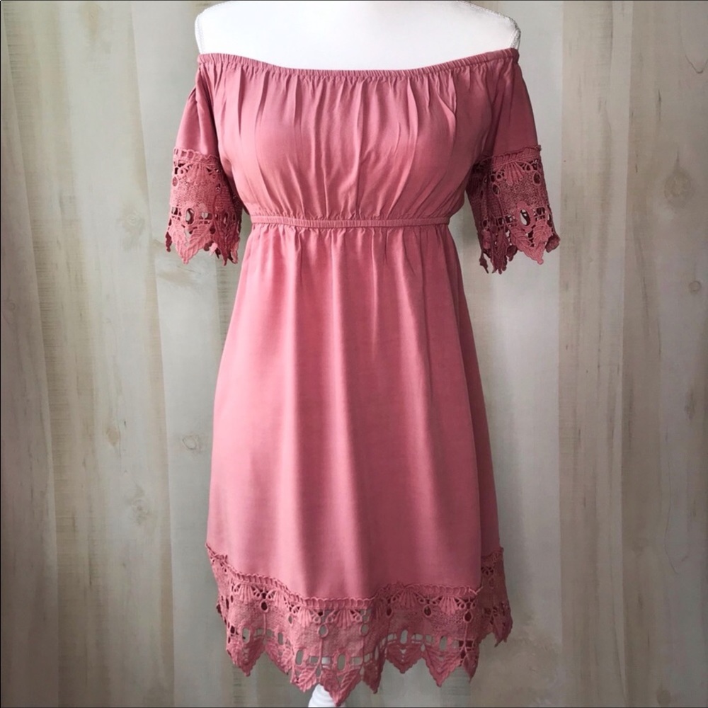 Off-The-Shoulder Lace Dress